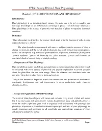 Sybsc Botany II Sem-I Plant Physiology
