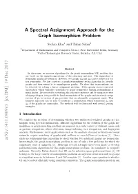 A Spectral Assignment Approach for the Graph Isomorphism Problem