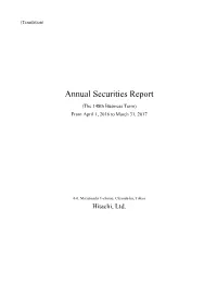 Annual Securities Report (PDF Format, 1542 Kbytes)