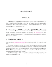 Basics of UNIX