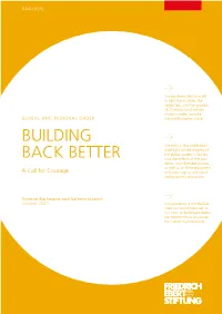 Building Back Better