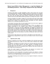 Raster Based GIS for Urban Management: a Low-Cost Solution for Developing Countries – Case Study: Analysis of the City of Warsaw