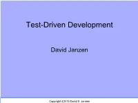 Test-Driven Development