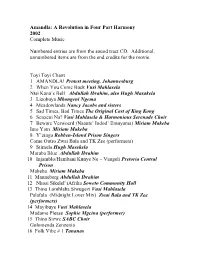 Amandla: a Revolution in Four Part Harmony 2002 Complete Music