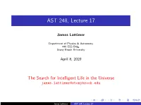 AST 248, Lecture 17