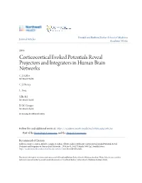 Corticocortical Evoked Potentials Reveal Projectors and Integrators in Human Brain Networks C