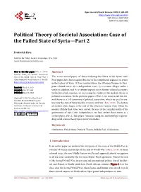 Political Theory of Societal Association: Case of the Failed State of Syria—Part 2