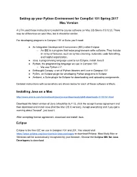 Setting up Your Python Environment for Compsci 101 Spring 2017 Mac Version