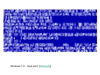 Windows 1.0 – Boot Error [Wikipedia]