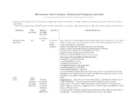 10K Answers, Half K Answers, Policies and Procedures Comment ~~~~~~~~~~~~~~~~~~~~~~~~~~~~~~~~~~~~~