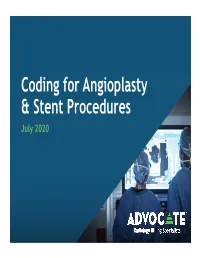 Coding for Angioplasty & Stent Procedures