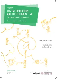 Digital Disruption and the Future of Csr Csr Online Awards Seminar 2014