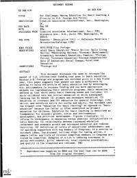 Ed 368 610 Title Institution Pub Date Note Available From