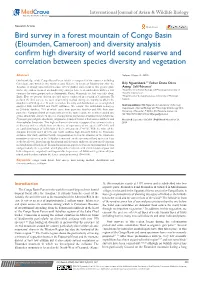 Eloumden, Cameroon) and Diversity Analysis Confirm High Diversity of World Second Reserve and Correlation Between Species Diversity and Vegetation