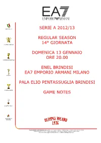 Enel-EA7 Game Notes