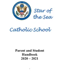 Parent and Student Handbook 2020 – 2021