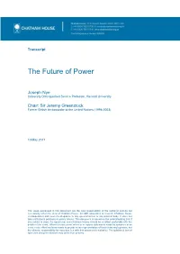 The Future of Power