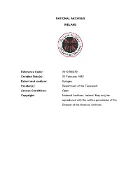 2012/90/639 Creation Date(S): 22 February 1982 Extent and Medium: 8 Pages Creator