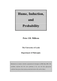Hume, Induction, and Probability