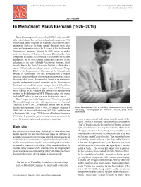 Klaus Biemann (1926–2016)