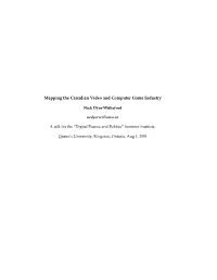Mapping the Canadian Video and Computer Game Industry