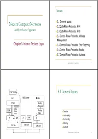 Modern Computer Networks 3.1 General Issues