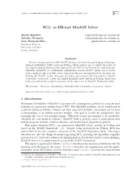 RC2: an Eﬃcient Maxsat Solver