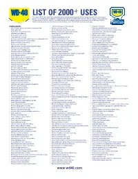 2000 Uses of WD40