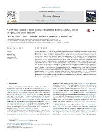 A 184-Year Record of River Meander Migration from Tree Rings, Aerial Imagery, and Cross Sections