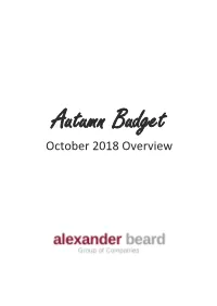 October 2018 Overview