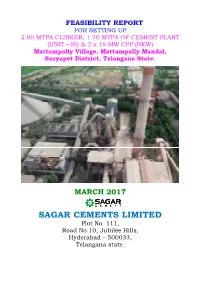 SAGAR CEMENTS LIMITED Plot No