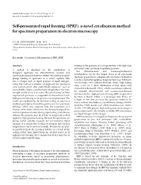 Self-Pressurized Rapid Freezing (SPRF): a Novel Cryofixation Method for Specimen Preparation in Electron Microscopy