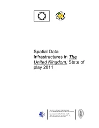 Spatial Data Infrastructures in the United Kingdom: State of Play 2011