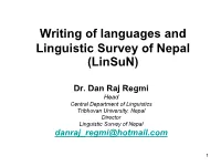 3.1 Tibeto-Burman Languages 3.2 Indo-Aryan Languages and Others • Section 4