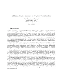 A Human-Centric Approach to Program Understanding
