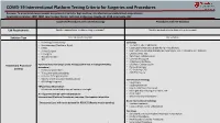 Download COVID-19 Interventional Platform: Testing Criteria for Surgeries and Procedures