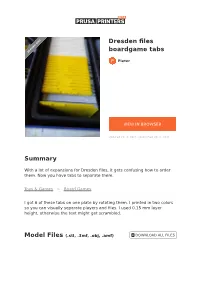 Dresden Files Boardgame Tabs