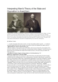 Interpreting Marx's Theory of the State and Opposition to Anarchism