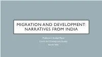 Migration and Development: Narratives from India