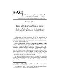There Is No Darwin's Greatest Secret