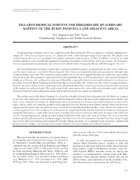 Till Geochemical Surveys and Preliminary Quaternary Mapping of the Burin Peninsula and Adjacent Areas