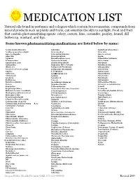 Medication List