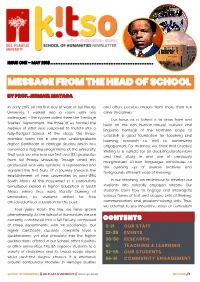 Message from the Head of School