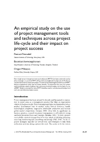 Study on PM Tools and Techniques
