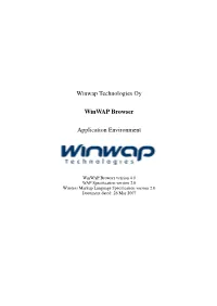Winwap Browser Application Environment