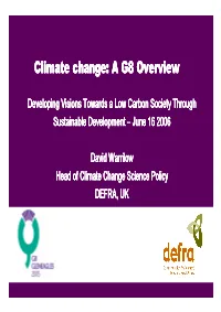 Climate Change: a G8 Overview