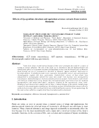 Effects of Lycopodium Clavatum and Equisetum Arvense Extracts from Western Romania