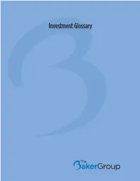 Investment Glossary
