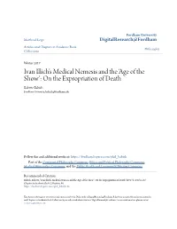 Ivan Illich's Medical Nemesis and the 'Age of the Show': on the Expropriation of Death