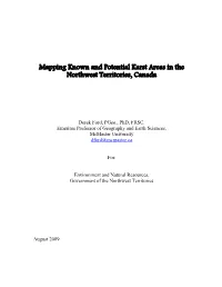 Mapping Known and Potential Karst Areas in the Northwest Territories, Canada